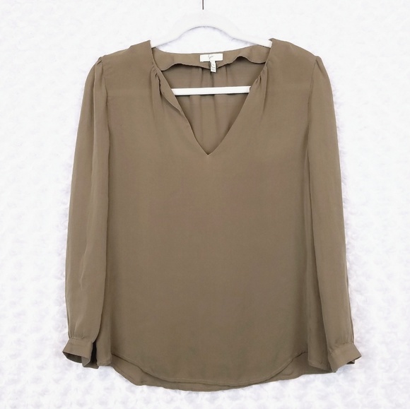 Joie Tops - Joie Silk Taupe Blouse
